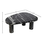 Messina Marble Coffee Table in Black