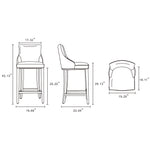 Shubert Wood Upholstered Barstool in Tan