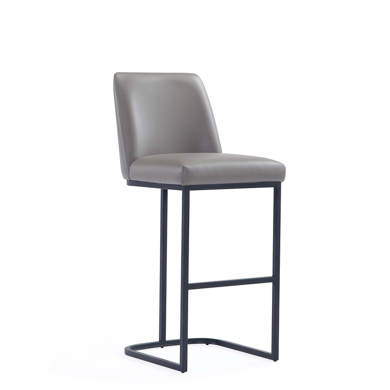 Serena Metal Upholstered Barstool in Taupe