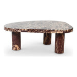 Messina Marble Coffee Table in Burgundy