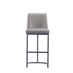 Serena Metal Upholstered Barstool in Taupe