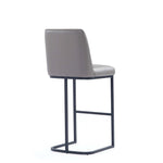 Serena Metal Upholstered Barstool in Taupe