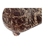 Messina Marble Coffee Table in Burgundy
