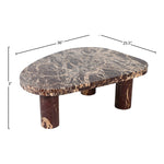 Messina Marble Coffee Table in Burgundy