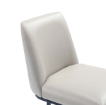 Serena Metal Upholstered Barstool in Light Gray