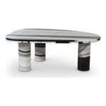 Messina Marble Coffee Table in Panda