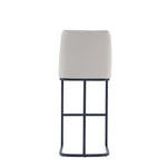 Serena Metal Upholstered Barstool in Light Gray