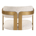 Aurum Linen Textured Fabric Upholstered Dining Chair in Beige