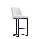 Serena Metal Upholstered Barstool in White