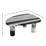 Messina Marble Coffee Table in Panda