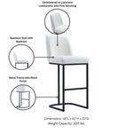 Serena Metal Upholstered Barstool in White