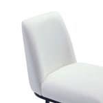 Serena Metal Upholstered Barstool in White