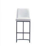 Serena Metal Upholstered Barstool in White