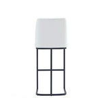 Serena Metal Upholstered Barstool in White