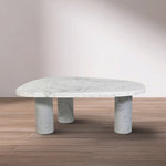 Messina Marble Coffee Table in White