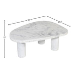Messina Marble Coffee Table in White