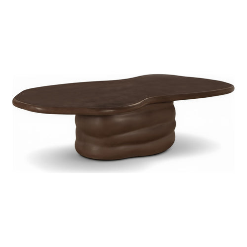 Branna Concrete Indoor/Outdoor Coffee Table in Brown