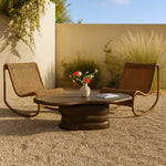 Branna Concrete Indoor/Outdoor Coffee Table in Brown
