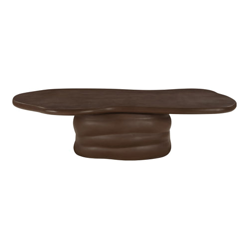 Branna Concrete Indoor/Outdoor Coffee Table in Brown