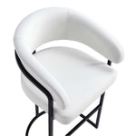 Augusta Metal Upholstered Barstool in White