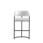 Augusta Metal Upholstered Barstool in White