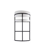 Augusta Metal Upholstered Barstool in White
