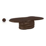 Branna Concrete Indoor/Outdoor Coffee Table in Brown