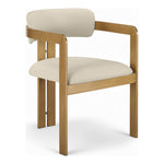 Aurum Vegan Leather Upholstered Dining Chair in Beige
