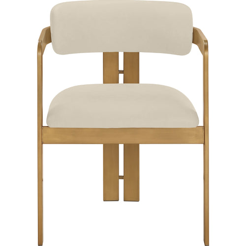 Aurum Vegan Leather Upholstered Dining Chair in Beige