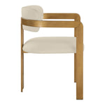 Aurum Vegan Leather Upholstered Dining Chair in Beige