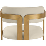 Aurum Vegan Leather Upholstered Dining Chair in Beige