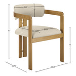 Aurum Vegan Leather Upholstered Dining Chair in Beige