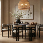 Aurum Vegan Leather Upholstered Dining Chair in Beige