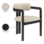 Aurum Vegan Leather Upholstered Dining Chair in Beige