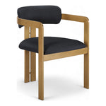 Aurum Vegan Leather Upholstered Dining Chair in Black