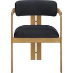 Aurum Vegan Leather Upholstered Dining Chair in Black
