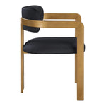 Aurum Vegan Leather Upholstered Dining Chair in Black
