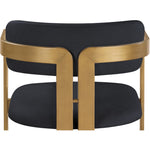 Aurum Vegan Leather Upholstered Dining Chair in Black