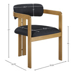 Aurum Vegan Leather Upholstered Dining Chair in Black