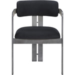 Aurum Vegan Leather Upholstered Dining Chair in Black