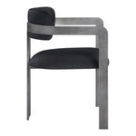 Aurum Vegan Leather Upholstered Dining Chair in Black