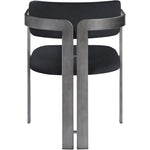 Aurum Vegan Leather Upholstered Dining Chair in Black