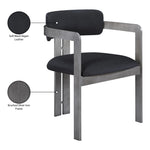 Aurum Vegan Leather Upholstered Dining Chair in Black