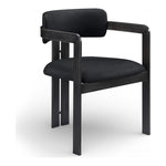 Aurum Vegan Leather Upholstered Dining Chair in Black