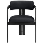 Aurum Vegan Leather Upholstered Dining Chair in Black