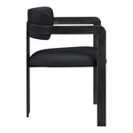 Aurum Vegan Leather Upholstered Dining Chair in Black