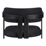 Aurum Vegan Leather Upholstered Dining Chair in Black
