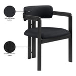 Aurum Vegan Leather Upholstered Dining Chair in Black