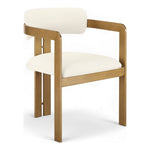 Aurum Vegan Leather Upholstered Dining Chair in Cream