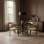 Aurum Vegan Leather Upholstered Dining Chair in Cream